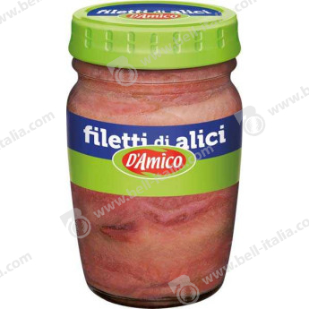 D'Amico Filetti Alici in Olio di Semi di Girasole Gr.80