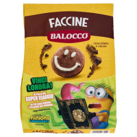 Balocco Biscotti Faccine con Cioccolato e Nocciole Gr.700