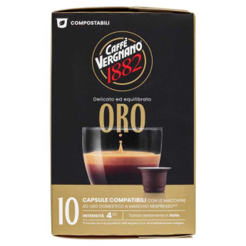 Caffè Vergnano 1882 Èspresso1882 Oro Capsule Compatibili Nespresso 10 x Gr.5