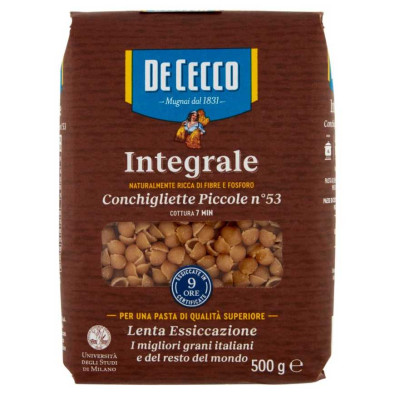 De Cecco Integrale Conchigliette Piccole n° 53 Gr.500