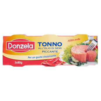 Donzela Tonno Piccante Semi di Girasole Gr.80 Pz.3