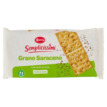 Doria Crackers Semplicissimi Grano Saraceno e Semi di Chia Gr.245