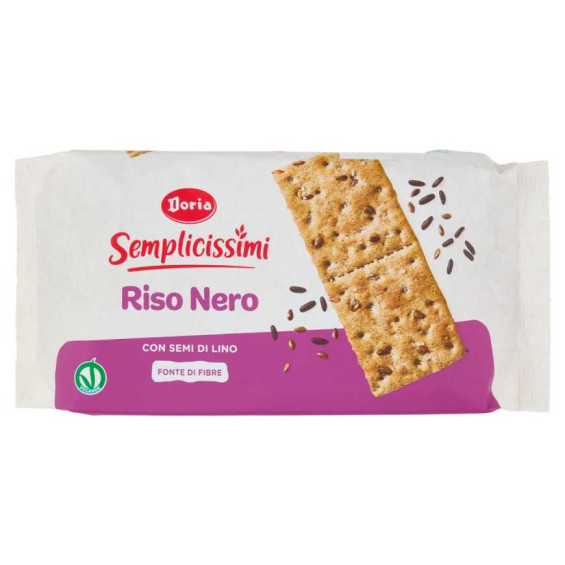 Doria Crackers Semplicissimi Riso Nero e Semi di Lino Gr.245