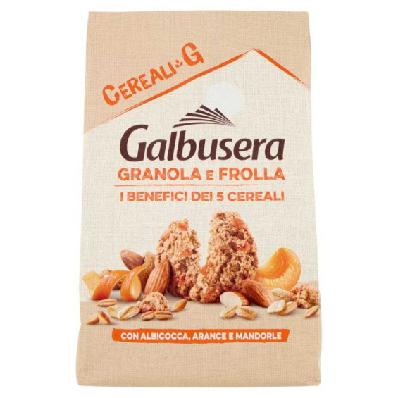 Galbusera Granola e Frolla con Albicocca, Arancia e Mandorle Gr.300