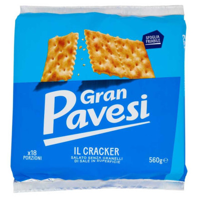 Gran Pavesi il Cracker Salato senza Granelli di Sale in Superficie Gr.560