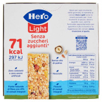 Hero Barrette Light alla Nocciola senza Zuccheri Aggiunti Gr.120 Pz.6