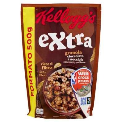 Kellogg's Extra Cioccolato e Nocciole Gr.500