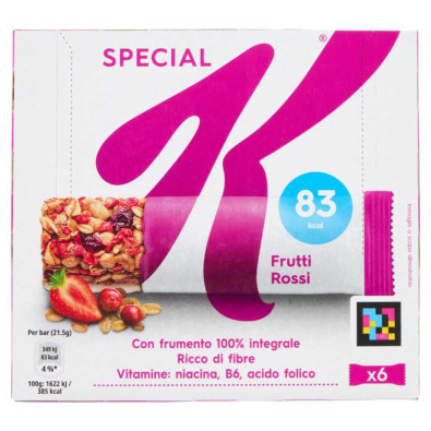 Kellogg’s Barrette Special K Frutti Rossi Gr.129