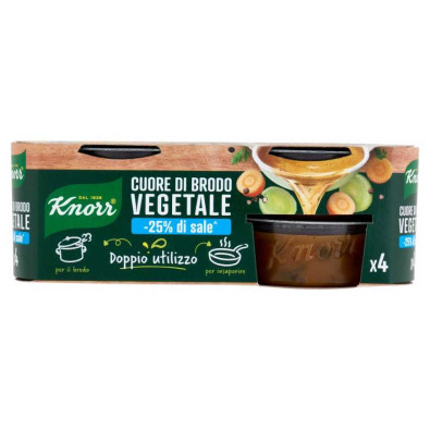 Knorr Cuore Brodo Vegetale Basso Sale Gr.112 Pz.4