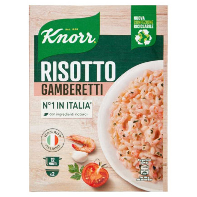 Knorr Risotteria Risotto Gamberetti Piu’ Cremoso Gr.175