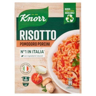 Knorr Risotteria Risotto Pomodori e Funghi Porcini Piu' Cremoso Gr.175
