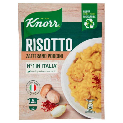 Knorr Risotteria Risotto Zafferano e Porcini Piu' Cremoso Gr.175