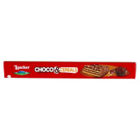 Loacker Choco & Cereals Barrette di Wafer e Cioccolato al Latte con Crema al Cioccolato Pz.4 Gr.25
