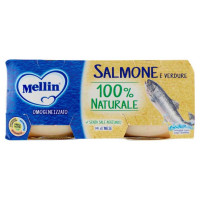 Mellin Omogeneizzato Pesce Salmone Gr.80X2
