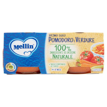 Mellin Primo Sugo Pomodoro e Verdure Gr.80 X Pz.2