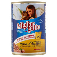 Miglior Gatto Bocconcini con Pollo e Tacchino Gr.405
