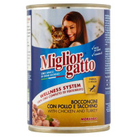 Miglior Gatto Bocconcini con Pollo e Tacchino Gr.405