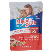 Miglior Gatto Straccetti con Manzo e Carote Gr.100