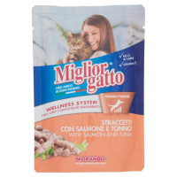 Miglior Gatto Straccetti con Salmone e Tonno Gr.100