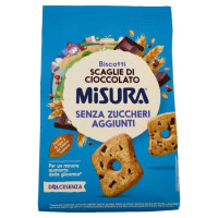Misura Dolcesenza Biscotti con Scaglie di Cioccolato Gr.290
