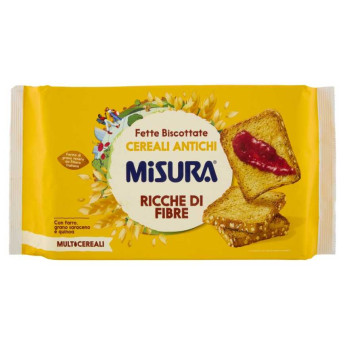Misura Multicereali Fette Biscottate con Grano Saraceno, Farro e Quinoa Gr.320