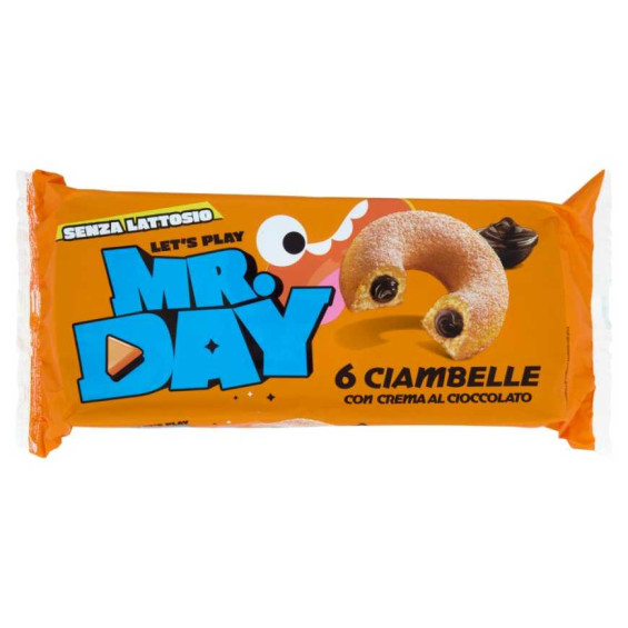 Mr.Day Ciambelle con Crema al Cioccolato Pz.6 Gr.300