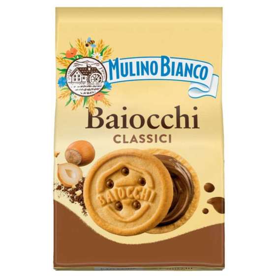 Mulino Bianco Baiocchi Biscotti con Crema alla Nocciola Gr.260