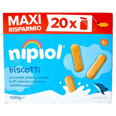 Nipiol Biscotti ai 6 Cereali Special Pack Pz.20 Gr.1330