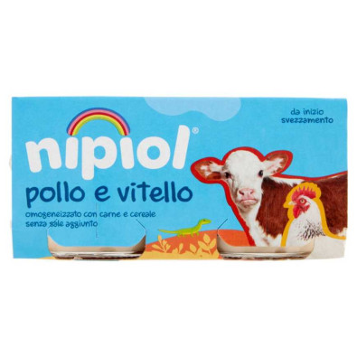 Nipiol Omogeneizzato Carne Vitello e Pollo Gr.80X2