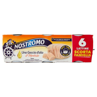 Nostromo Tonno il Morbido all'Olio di Semi di Girasole ed Extravergine di Oliva Pz.6 X Gr.65