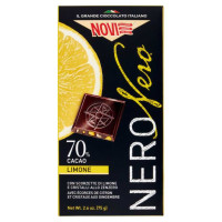 Novi Tavoletta Nero Nero Extra Fondente 70% Limone e Zenzero Gr.75