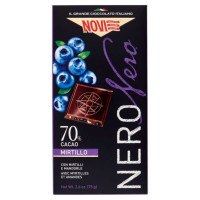 Novi Tavoletta Nero Nero con Mirtilli Neri e Mandorle Gr.75
