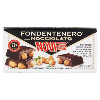 Novi Tavoletta Nocciolato Fondente Nero 72% Gr.130
