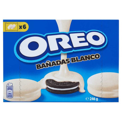 Oreo Banadas Bianco Biscotti con Copertura di Cioccolato Bianco Gr.246