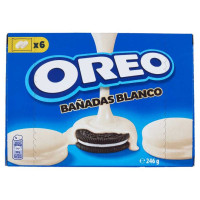 Oreo Banadas Bianco Biscotti con Copertura di Cioccolato Bianco Gr.246