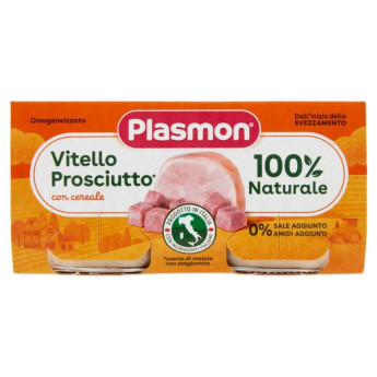 Plasmon Omogeneizzato Carne Vitello e Prosciutta Gr.80X2