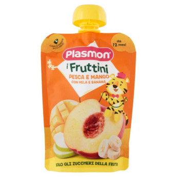 Plasmon i Fruttini Pesca e Mango con Mela e Banana Gr.130