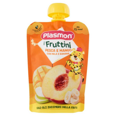 Plasmon i Fruttini Pesca e Mango con Mela e Banana Gr.130