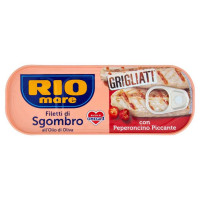 Rio Mare Filetti di Sgombro all'Olio di Oliva con Peperoncino Piccante Grigliati Gr.120