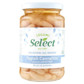 Select Fagioli Cannellini Lessati Vaso Vetro Gr.350
