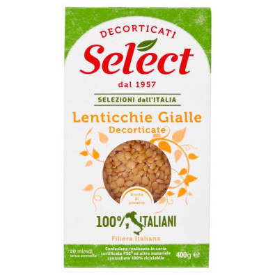 Select Lenticchie Gialle Decorticate Gr.400