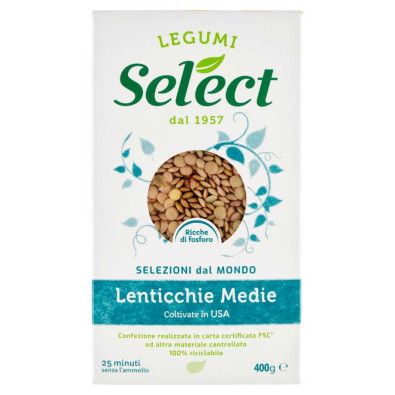 Select Lenticchie Medie Astuccio Gr.400