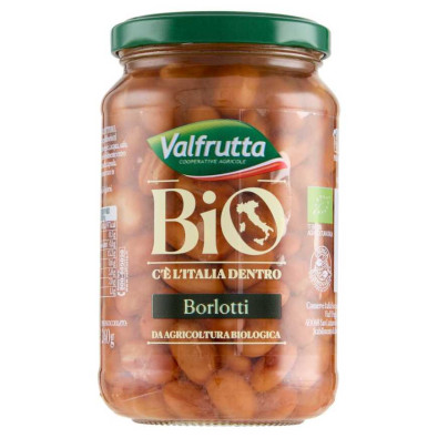 Valfrutta Fagioli Borlotti Bio in Vetro Gr.360