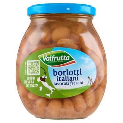 Valfrutta Fagioli Borlotti Italiani in Vetro Gr.360