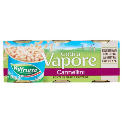 Valfrutta Fagioli Cannellini Cotti a Vapore Pz.3 X Gr.150