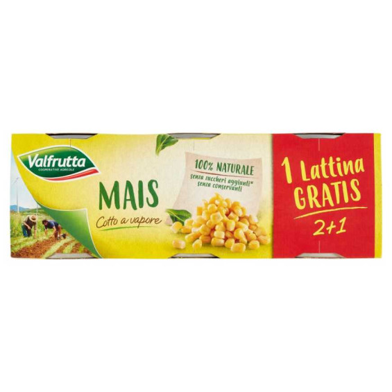 Valfrutta Mais Italiano Cotto a Vapore Pz.3 X Gr.326