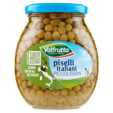 Valfrutta Piselli Italiani Piccolissimi in Vetro Gr.360