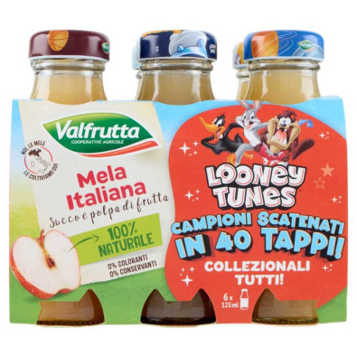 Valfrutta Succo e Polpa di Mela Italiana Pz.6 X Ml.125