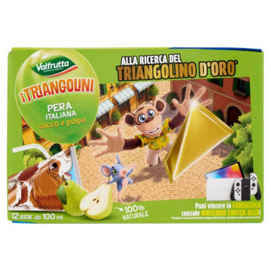 Valfrutta i Triangolini Succo e Polpa di Pera Italiana Brick Pz.12 X Ml.100
