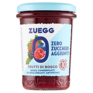Zuegg Confettura di Frutti di Bosco Zero Zuccheri Aggiunti Gr.220